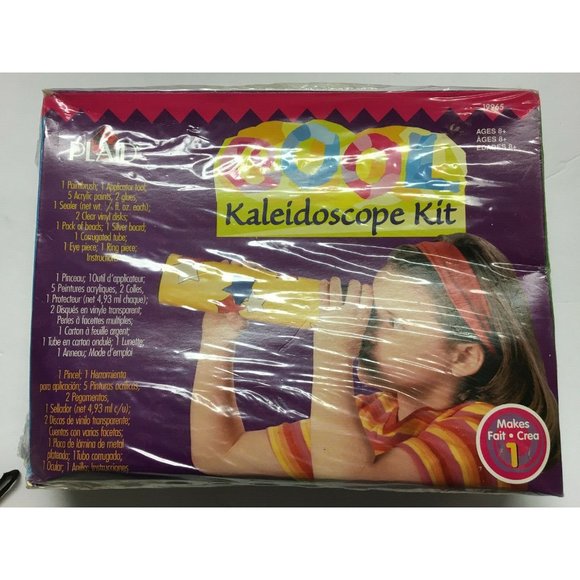 Plaid Kaleidoscope Kit, Paint, brush, sealer, parts 8yo ©1999 (TY186) - Picture 1 of 4